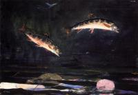 Homer, Winslow - Leaping Trout